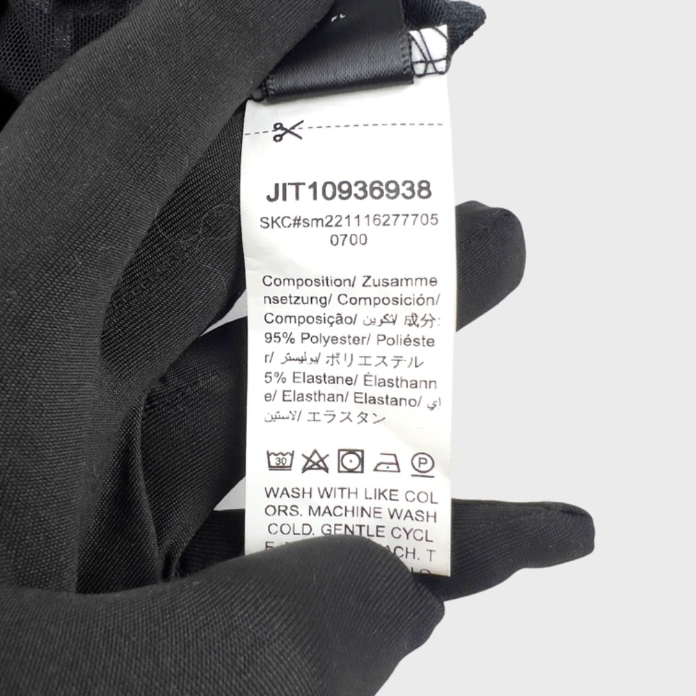 SHEIN Black Geo Mesh Long Sleeve T-Shirt - Picture 10 of 10